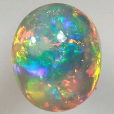 SOLID CRYSTAL OPAL Bright rolling flashes in 3D pattern